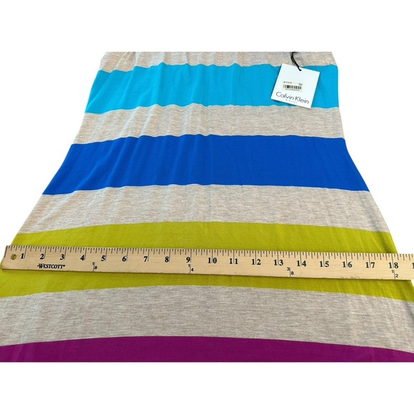 Calvin Klein Women's 8 Multicolor Scoop Neck Racerback Striped Maxi Dress‎ #Y6-1 - Picture 10 of 12